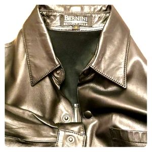 Bernini Beverly Hills sexy leather shirt, NWOT